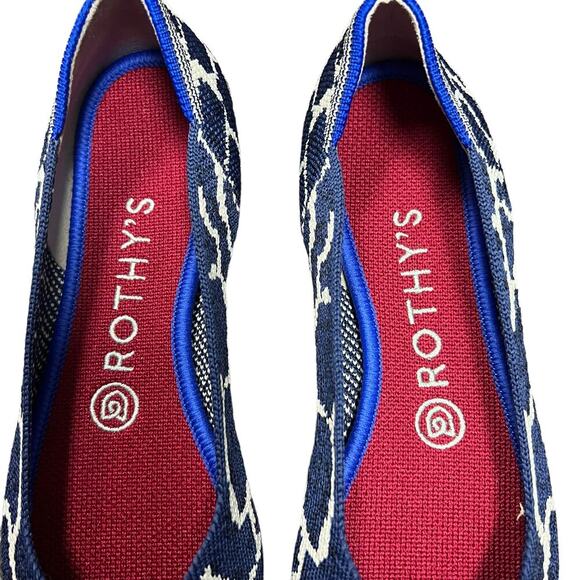 Rothy’s Indigo Giraffe Points Limited Edition Women’s‎ Size 7.5 - Picture 2 of 8